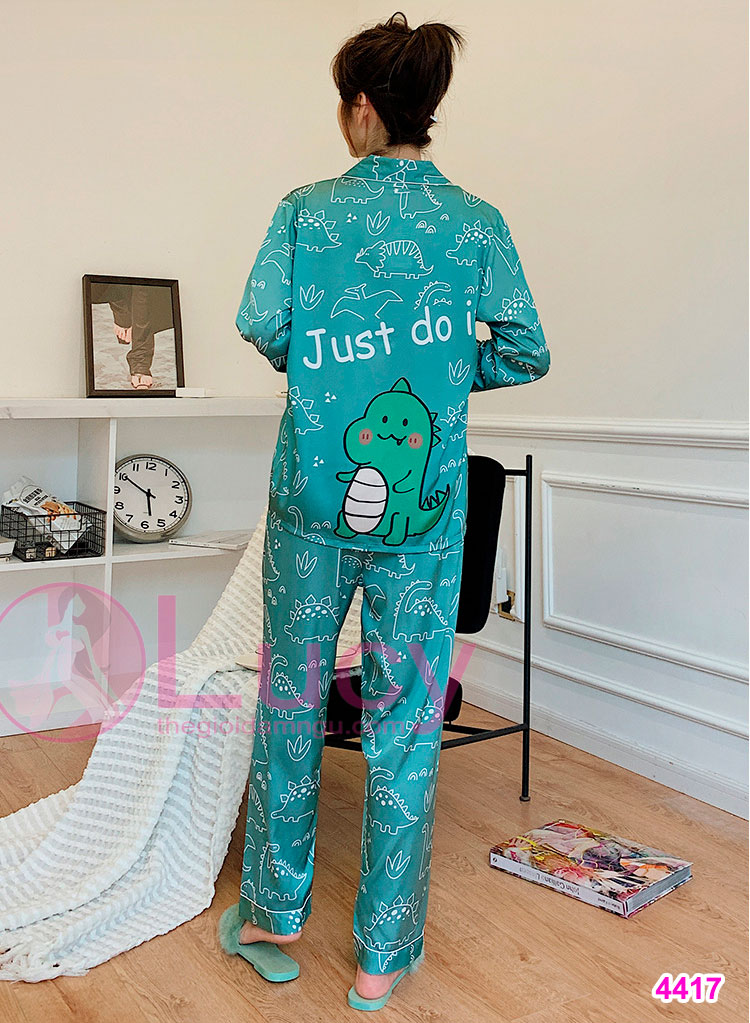Đồ Bộ Pijama Nữ Dài Tay Khủng Long Cute Pc4417 – Đồ Ngủ Đầm Ngủ Váy Ngủ Đồ  Lót Nữ Đẹp Sexy Và Gợi Cảm